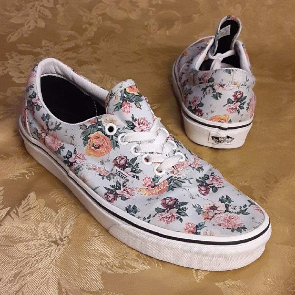 VANS Classic Era Garden Light Blue Floral Canvas Women's 9.5 Mens 8.0 Multicolor